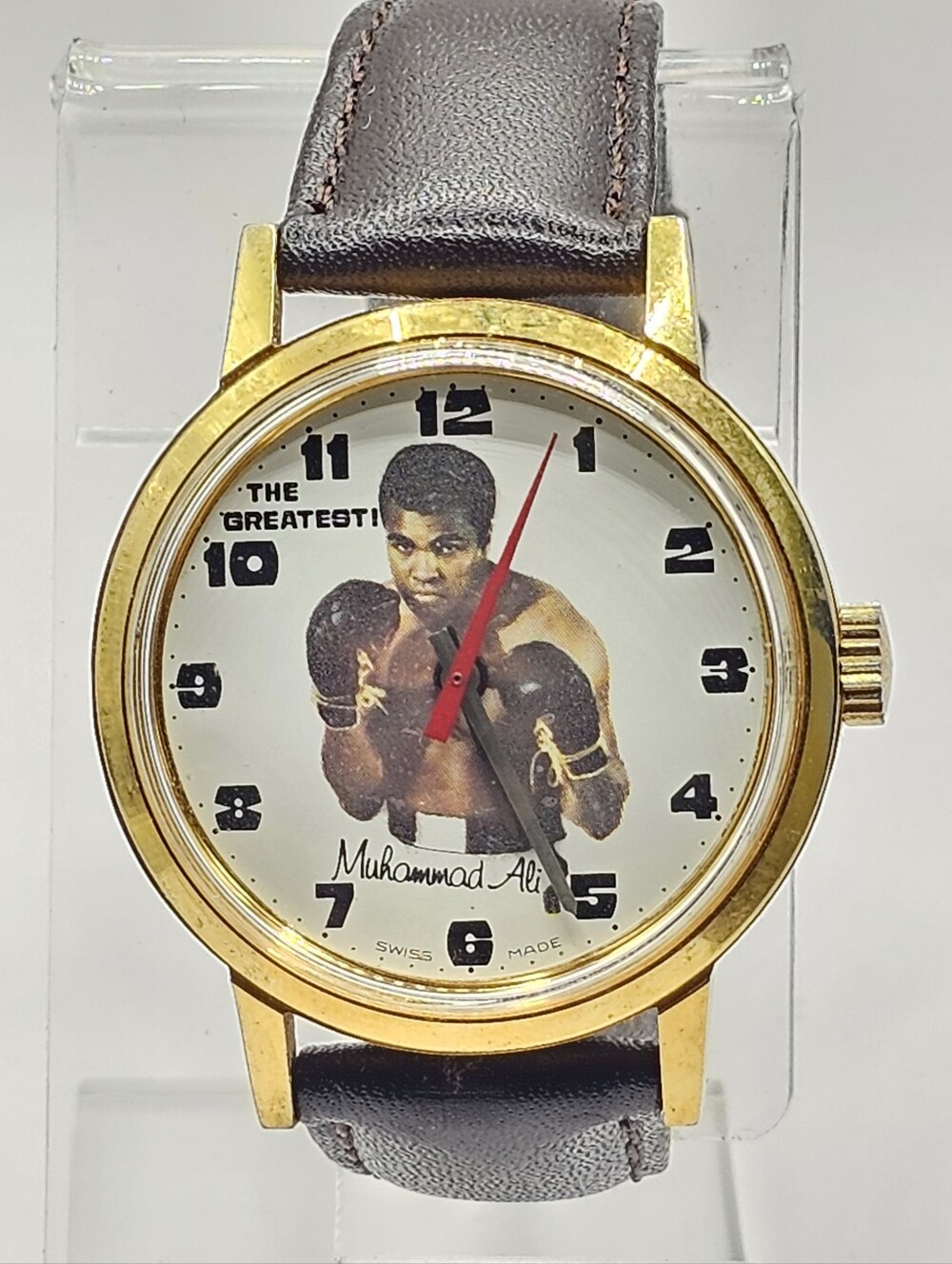 Vintage "THE GREATEST " MUHAMMAD ALI Depraz Watch Swiss Made Mechanical Working - Picture 2 of 7